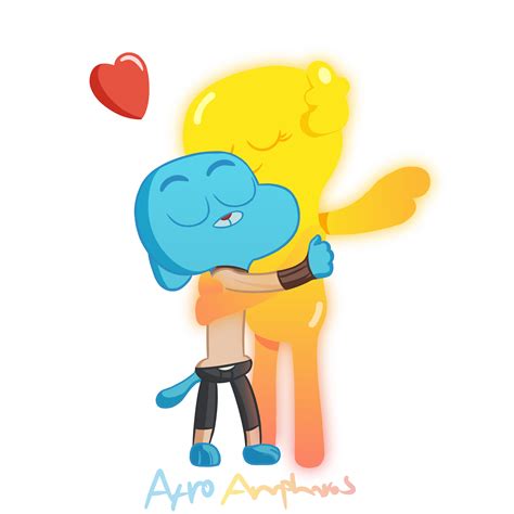 Gumball and Penny - Loving Embrace by AfroAmpharos on DeviantArt