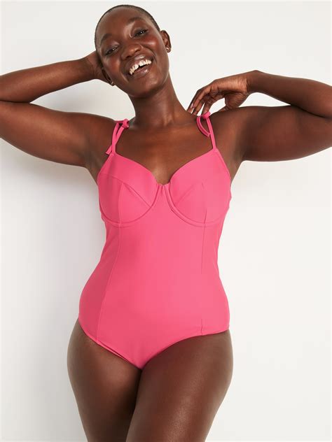 One Piece Swimsuit With Tie Shoulders at Hunter Wang blog