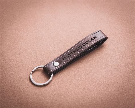 Personalized Leather Keychain for Men Custom Keychain Mens - Etsy