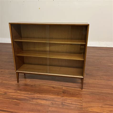 SOLD - Vintage Mid-Century Glass Door Display Case - Modern to Vintage