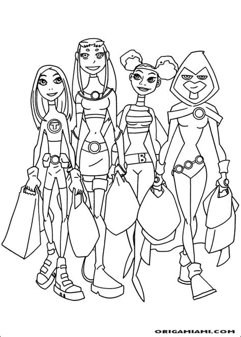 40 Desenhos Jovens Titans para colorir - Arte para toda a festa