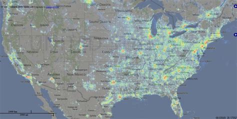 Light Pollution in the US. Interactive map that... - Maps on the Web