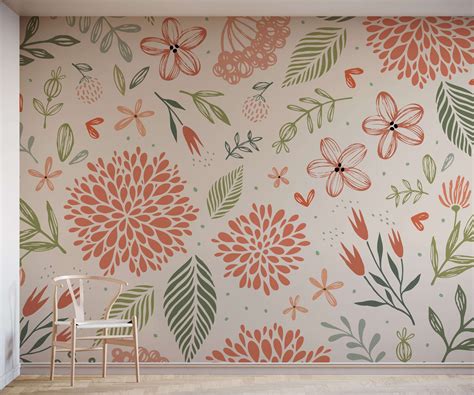 Bold Floral Wallpaper Mural | Bobbi Beck