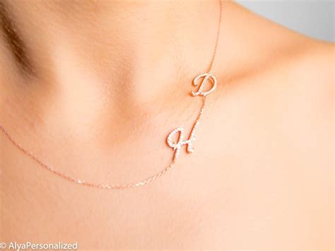 personalized necklace girlfriend gift couples gift initial