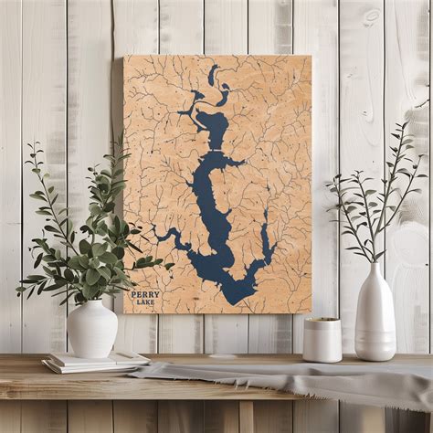 Perry Lake, Kansas Lake Map – Benoit's Design Co.