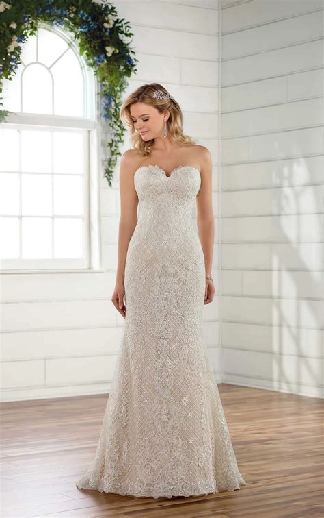 Organic Lace Wedding Dress | Essense of Australia Wedding Gowns