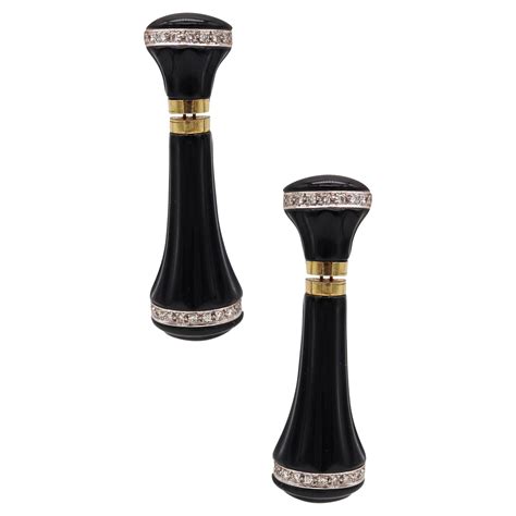 Italian Designer Geometric Free Form Dangle Drop Earrings in 18kt