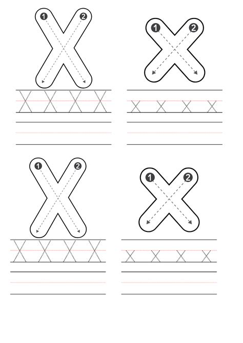 Free Letter X Coloring Pages Printable PDF