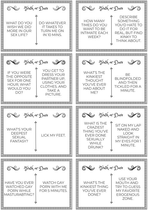 160 Kinky Truth or Dare, Adult-themed Couple Card Game, Dirty Edition