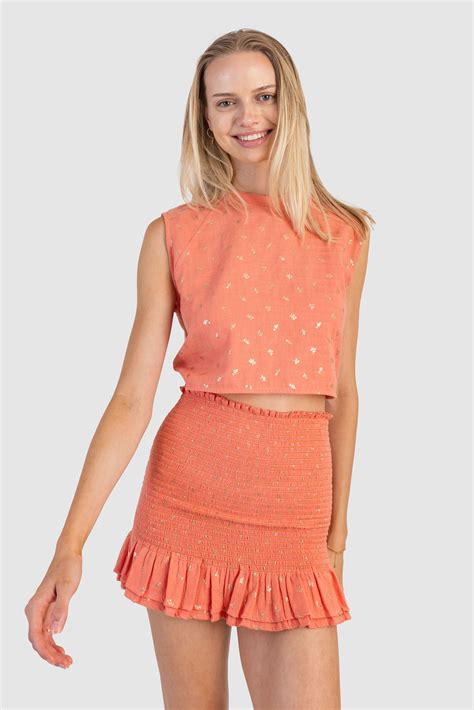 Nicole Skirt Coral Fleur – Shop KOCH