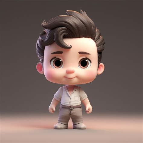 Premium AI Image | A baby doll with a short hair and a shirt that says ...