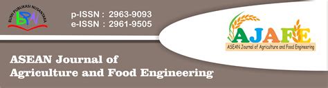 asean journal  agriculture  food engineering