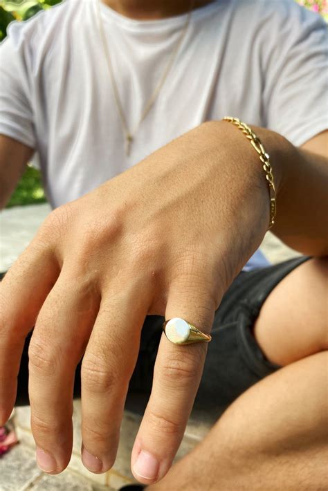 pinky ring men gold 8