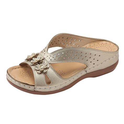 Rukui Women's Sandals Slip On Dressy Summer Comfortable Slides