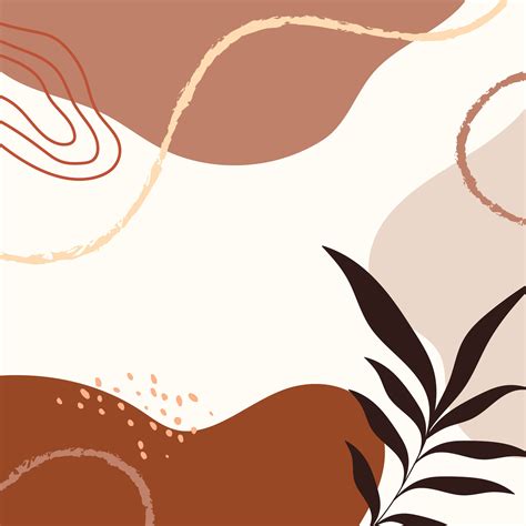 hand draw abstract aesthetic backgroundmodern template design organic