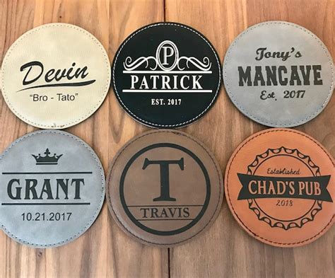 Customized Drink Coasters Coaster Gifts for Men Engraved | Etsy