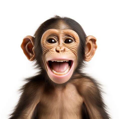 premium photo happy realistic monkey