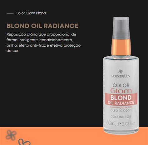 Kit Ecosmetics Plastica Capilar Leave-in 250ml, Color Glam Blond Oil 60ml