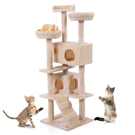 Lowestbest 35-in Cat Tree & Condo Scratching, Kitten Tower with ...