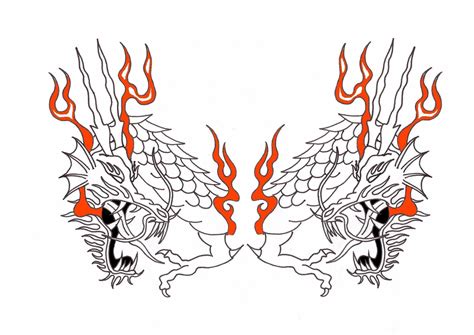 Two Headed Dragon Drawing at GetDrawings | Free download