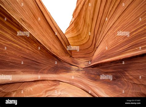 wind carved sandstone wave geological formation in Coyote Butte Stock ...