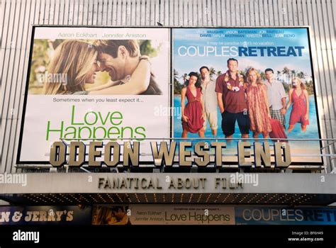 Cinema billboard advertising romantic comedies Stock Photo - Alamy