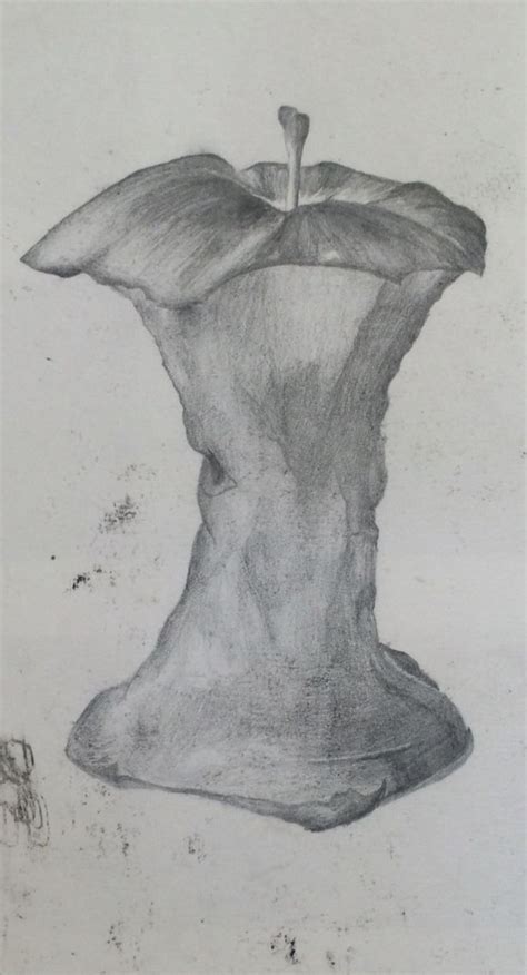 Apple Core Drawing at PaintingValley.com | Explore collection of Apple ...