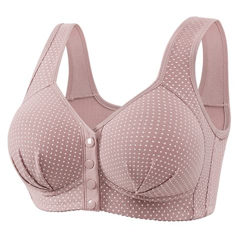 Plus Size Bras for Women Front Closure Push up Bra Wireless Bra with