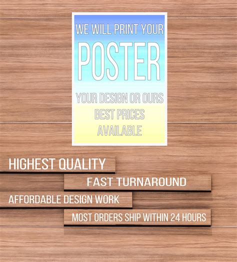 Poster Printing Service for YOU! Design Services available or completed ...