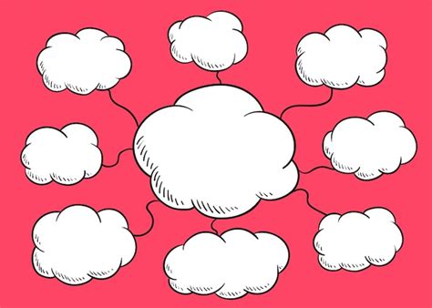 vector cloud speech bubble illustration