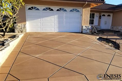 Colored Concrete Driveway | Outdoor living, California outdoor, Concrete projects