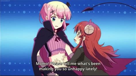 Machikado Mazoku-Shamiko Rubs Momo's Tummy- Yuri Anime Moment - YouTube