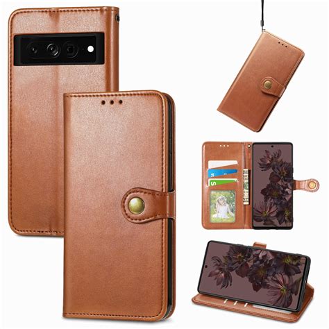 For Google Pixel 7 Pro 5G Retro Solid Color Buckle Leather Phone Case