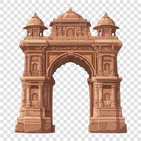 indian arch cartoon premium ai generated psd