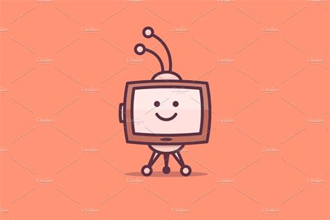 vintage tv character illustrator graphics creative market