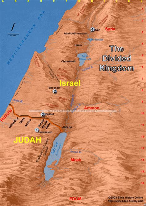 Exploring Ancient Israel's Division: Interactive Map of the Divided ...