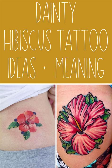 Pink Hibiscus Flower Tattoo