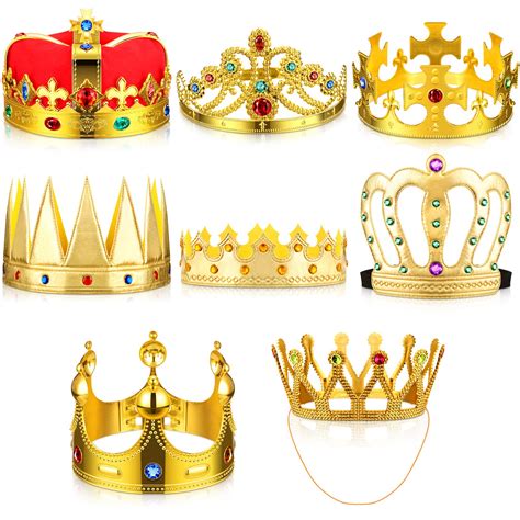 Snapklik.com : Yingzhao 8 Pcs Royal King Crown For Kid Plastic Queen