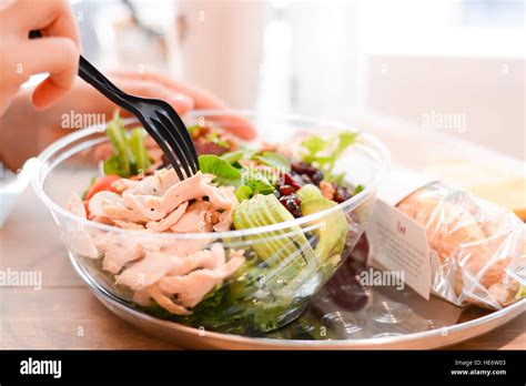 eating  healthy lunch  office stock photo alamy