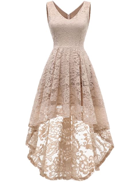 Market In The Box Women Lace Dress Hi-Lo Maxi Formal Cocktail Wedding