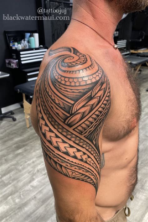 Half Sleeve Tattoos Polynesian, Polynesian Forearm Tattoo, Tribal ...