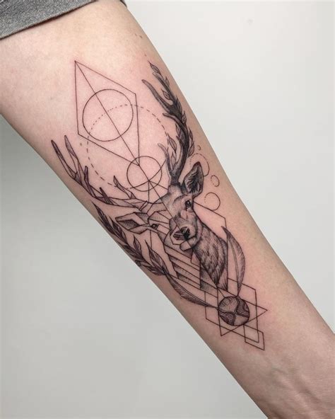 Deer Tattoo, Deer Tattoo Ideas, Black Deer Tattoo, Small Deer Tattoo