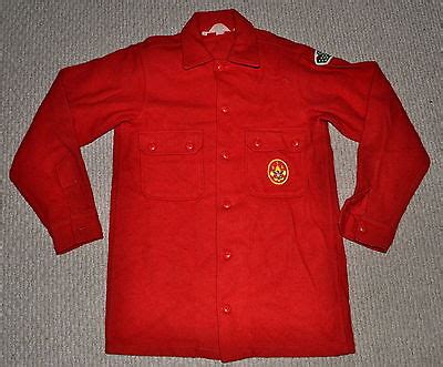 vintage bsa boy scouts  america red wool  uniform jacket  long