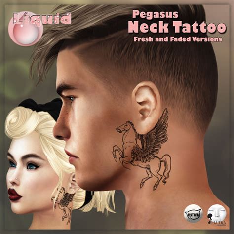 Second Life Marketplace - Liquid ~ Pegasus Neck Tattoo