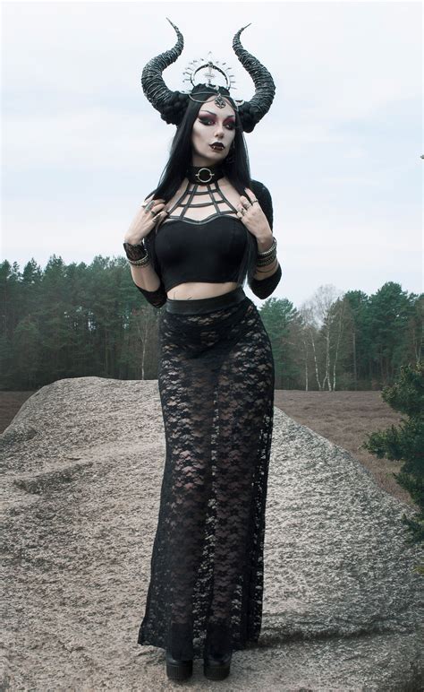 Necessary Evil Lydia Lace Maxi Skirt | Dark fashion, Succubus costume
