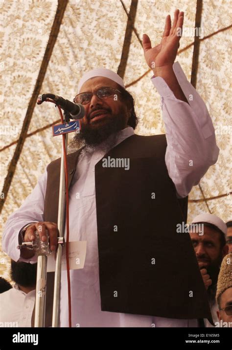 Lahore, Pakistan. 23rd May, 2014. Hafiz Saeed, head of the Pakistani ...