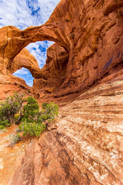 double arch nature arches national park utah