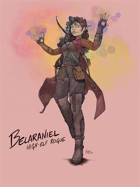 [Art] Arcane Trickster High Elf Rogue from our current campaign party ...