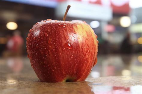 premium ai image close   red apple