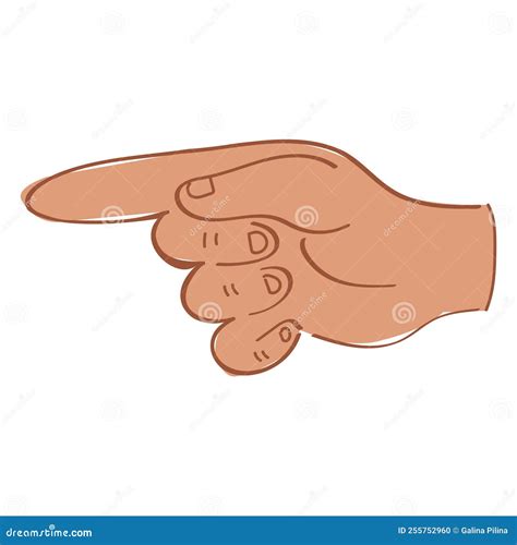 Cartoon Style Hand with Pointing Finger. Stock Illustration ...